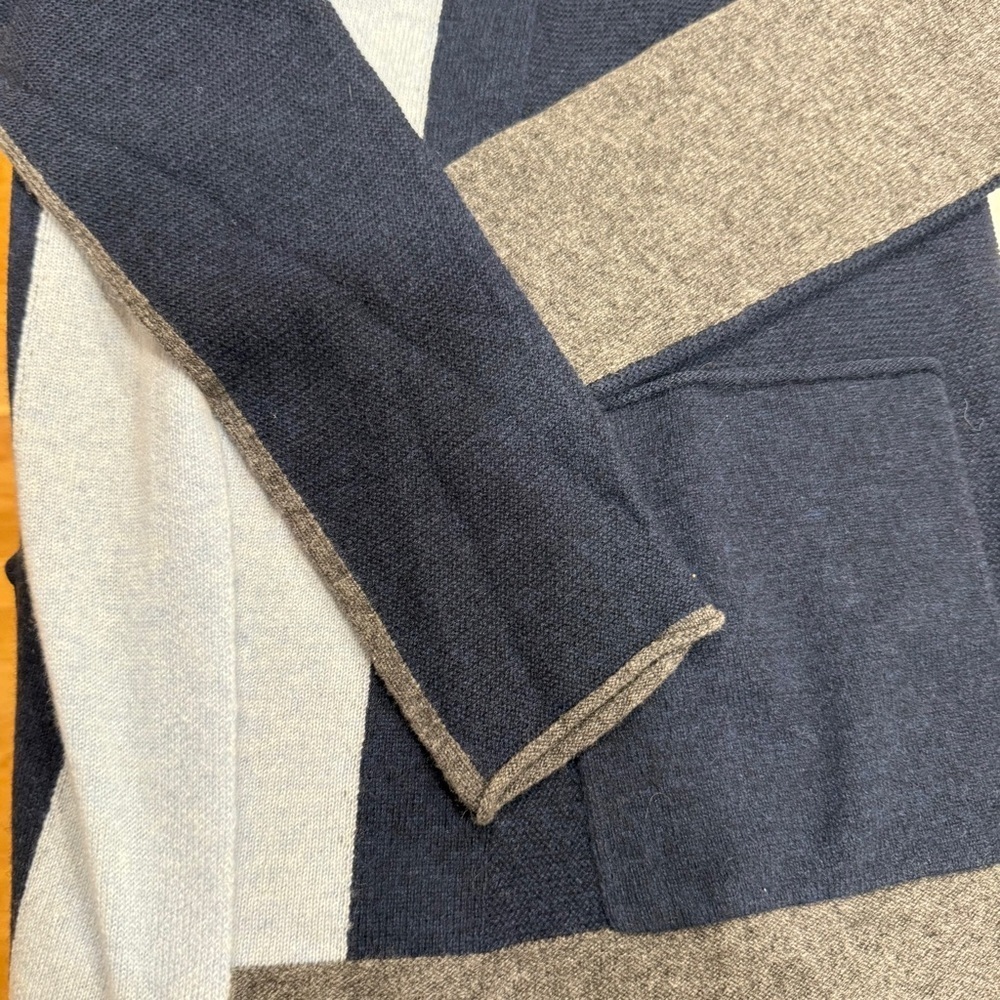 Cashmere Women’s Open Front Cardigan- 100% Cashmere- Blue/Gray-M-NWT - Picture 8 of 8
